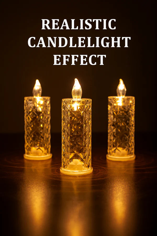 CrystalGlow™ - Flammenlose LED-Kerze