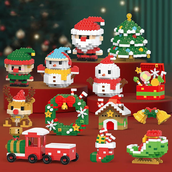 SantaBlocks™ – 12 kreative Weihnachtsfiguren-Set
