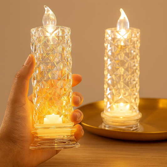 CrystalGlow™ - Flammenlose LED-Kerze